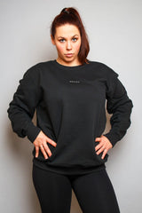 Casual Crewneck svart dame - Sparxwear